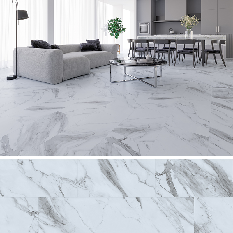 JX124-1 Cloudy Marble PVC Stone Design Flooring Film