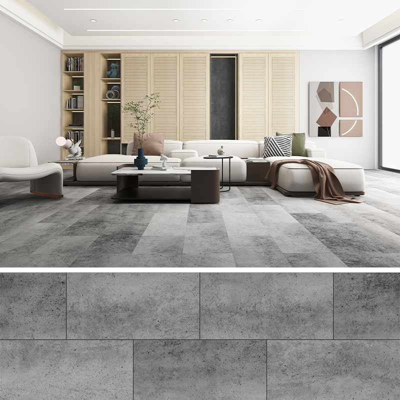 JX107-1 Industrial Concrete PVC Stone Design Flooring Film