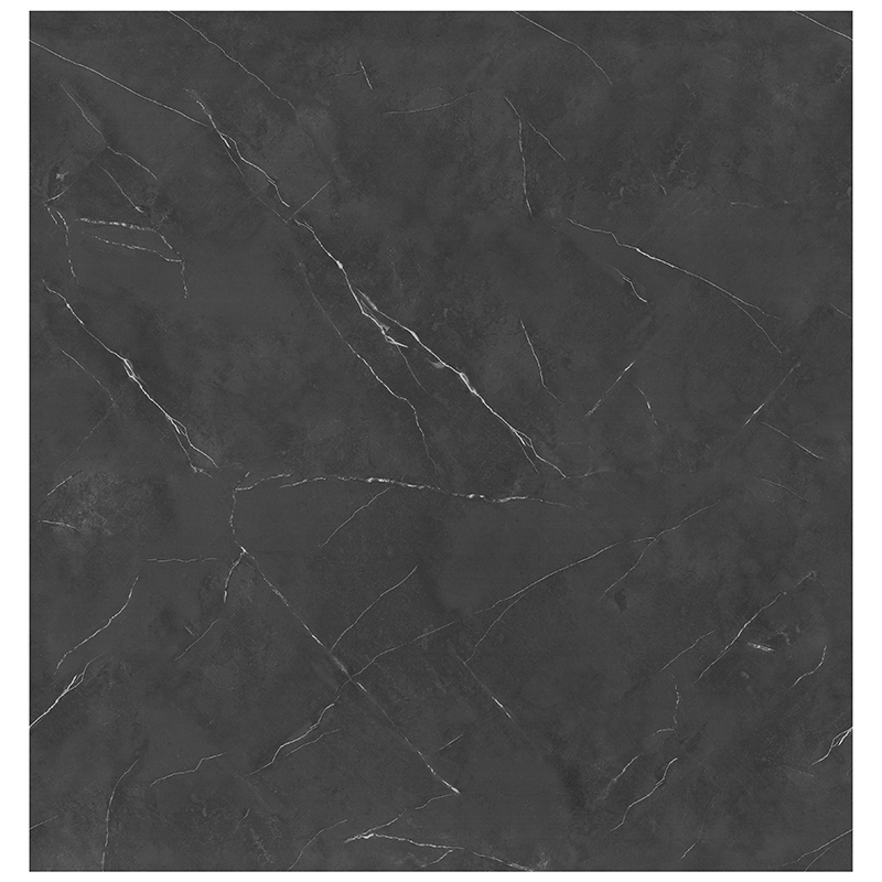 JX133A-1 Royal Black Marble PVC Stone Design Flooring Film