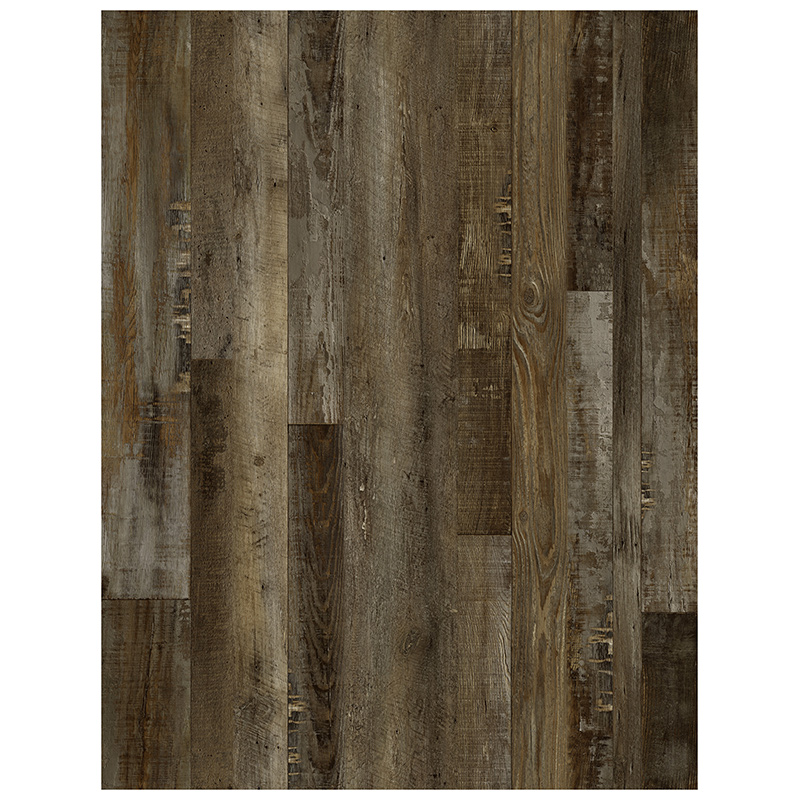 JX1108-1 Dark Brown Colour-Blocked Oak Wood Grain PVC Printing Film