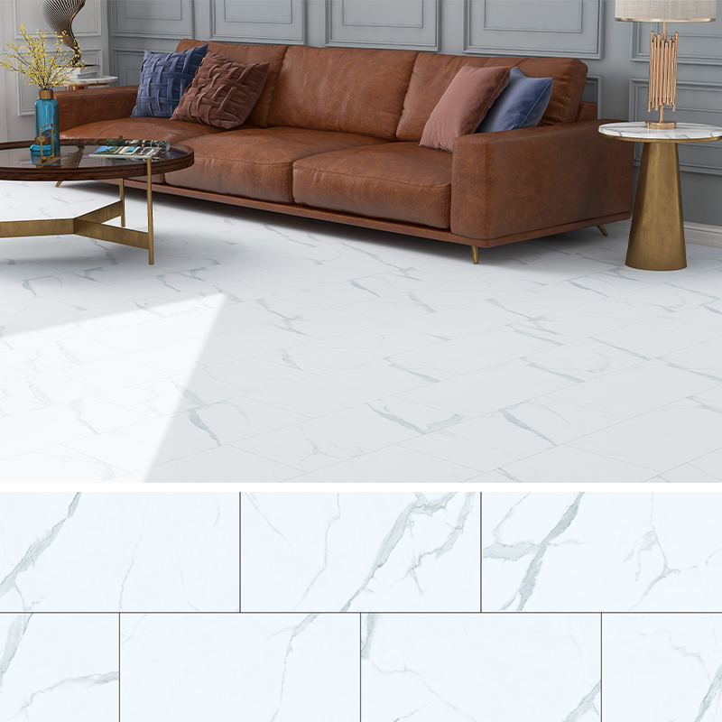 JX7031-1 Elegant White Stone Design PVC Flooring Film