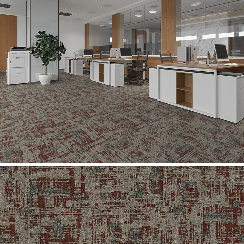JX5806-2 Industrial Rust PVC Carpet Look Flooring Film